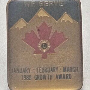 Vintage Lions Club We Serve 1988 Growth Award Pin